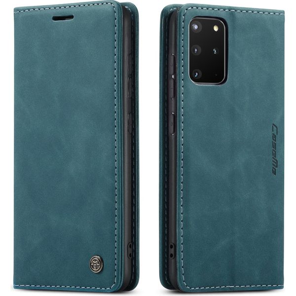 Samsung Galaxy S20+ Custodia, Retro Custodia In Finto Cuoio Con Funzione Stand Per Samsung Galaxy S20 Plus Blu-image