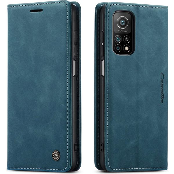 Xiaomi Mi 10T / Mi 10T Pro Case, Laimtop Retro Custodia In Finto Cuoio Con Stand Custodia Protettiva Per Xiaomi Mi 10T / Mi 10T Pro Blu-image