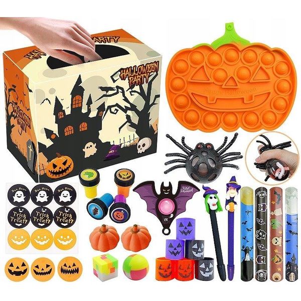 Set Sensoriale Antistress Halloween Fidget Pop It Giocattolo-image