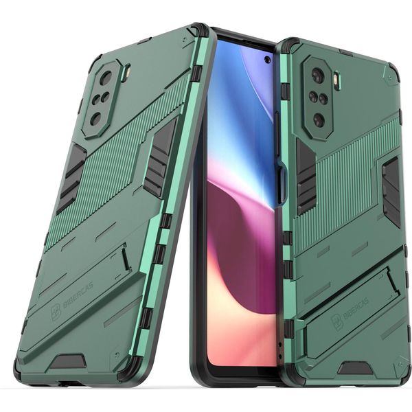 Laimtop Custodia Armor Per Xiaomi Redmi K40 / K40 Pro, Custodia Protettiva Antiurto Ibrida In Pc Tpu Con Funzione Stand Per Redmi K40 / K40 Pro Verde-image