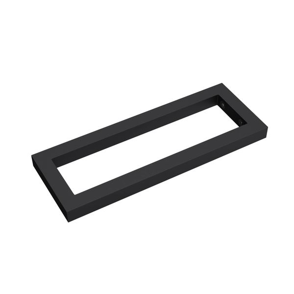 Doporro Staffa Reggimensola Rettangolare 35X15 Cm In Acciaio Inox Nero Supporto Da Parete Per Mensole Lavabi Portasciugamani Resistente E Facile Da Installare -WH01-image