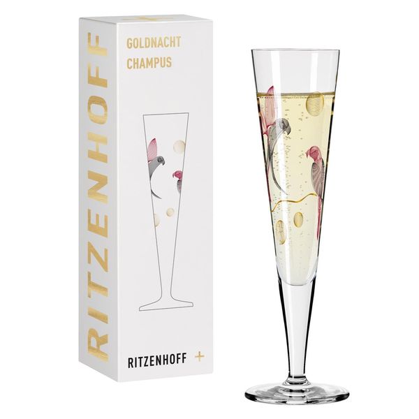 Ritzenhoff Champagnerglas Goldnacht Champagner 016, Christine Kordes, Kristallglas, 205 Ml, 1071016-image
