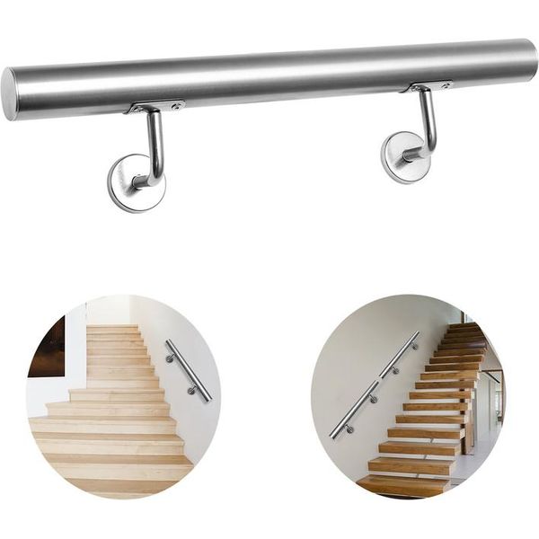 Corrimano In Acciaio Inox Tolletour, Corrimano A Muro Per Ringhiera¡ê?110 Cm, Ringhiera Per Scale In Acciaio Inox Per Interni Ed Esterni-image