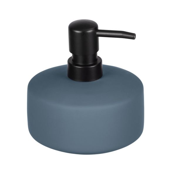 Wenko Distributore Di Sapone In Ceramica 380 Ml Dispenser Liquido Avellino Blu Bagno Wc-image