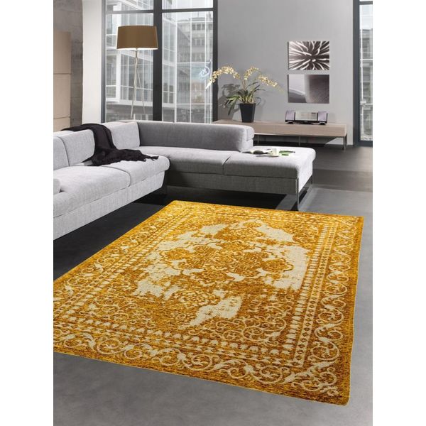 Tappeto Moderno E Classico Tappeto Orientale Da Salotto In Oro Argento Dimensioni - 80 X 250 Cm-image