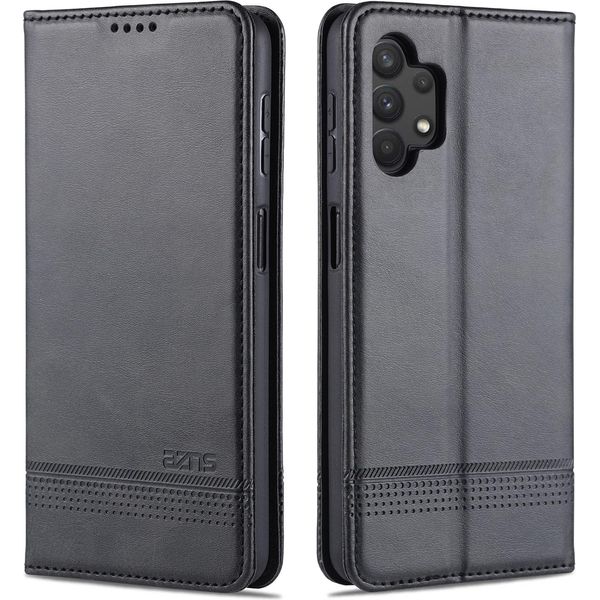 Custodia Samsung A32 5G, Portafoglio Con Chiusura Magnetica E Supporto, Custodia Flip In Pelle Per Samsung Galaxy A32 5G Nero-image