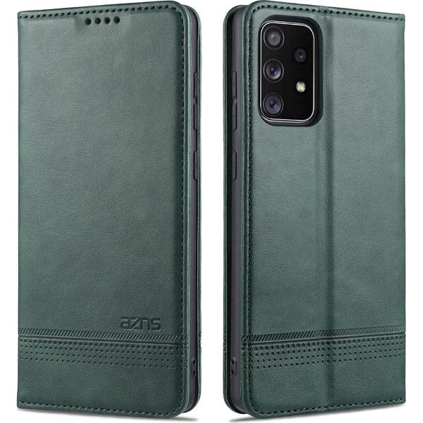 Custodia Samsung A72, Portafoglio Con Chiusura Magnetica E Supporto, Custodia In Pelle Flip Per Samsung Galaxy A72 5G/4G Verde-image