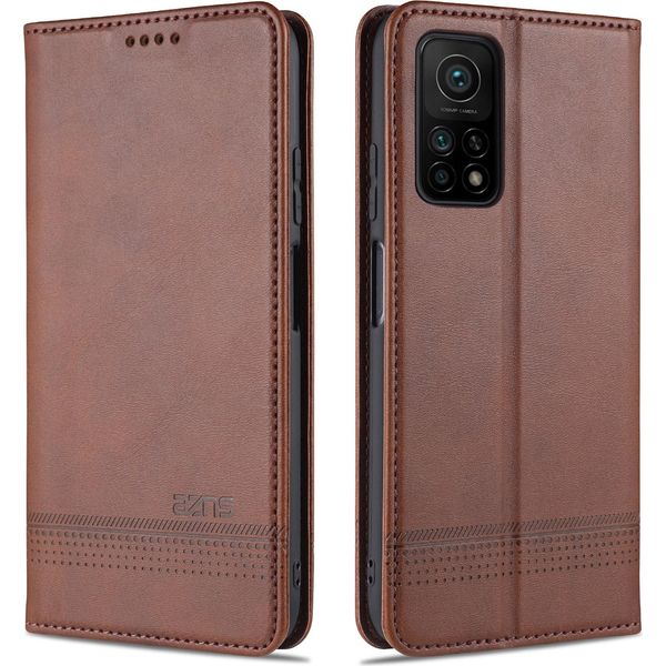 Xiaomi Mi 10T Pro Case, Portafoglio Con Chiusura Magnetica E Stand, Custodia In Pelle Flip Per Xiaomi Mi 10T / Mi 10T Pro Coffee-image