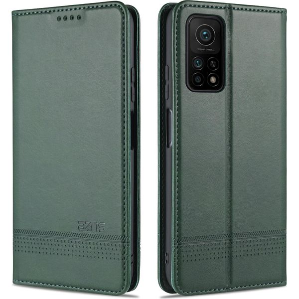 Laimtop Custodia In Pelle Per Xiaomi Mi 10T Pro, Flip Cover Wallet Case Chiusura Magnetica Stand Custodia Protettiva Per Xiaomi Mi 10T / Mi 10T Pro Verde-image