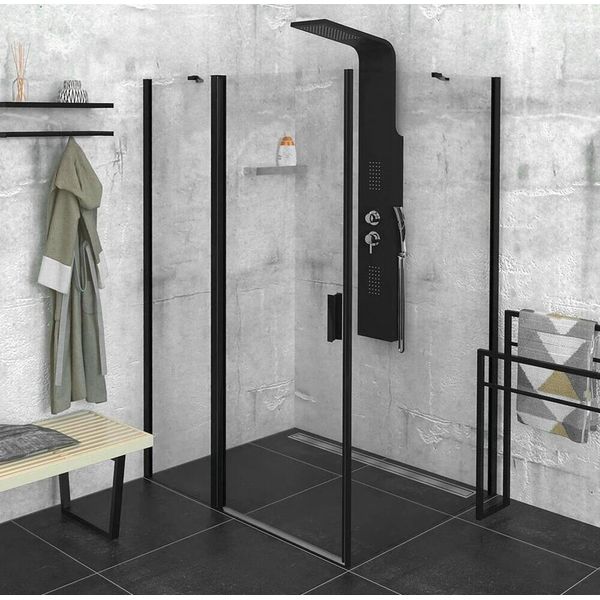 Zoom Line Black Cabina Doccia Rettangolare 1300X900Mm Variante L/R-image