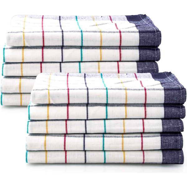 Asciugamani Da Tè Sterzbachs Cotone -Premium - Asciugamani Da Cucina 50X70 Cm - Set Di 10 - Asciugamani Da Cucina 200 Gsm - Asciugamani Da Cucina Asciutti - Asciugamani Da Tè Blu-image
