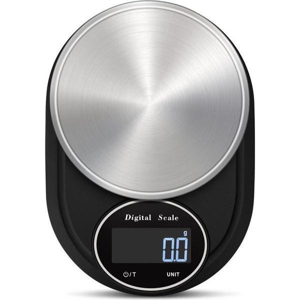 Inf Bilancia Da Cucina Digitale 2 Kg / 0,1 G Acciaio Inossidabile Nero / Argento-image
