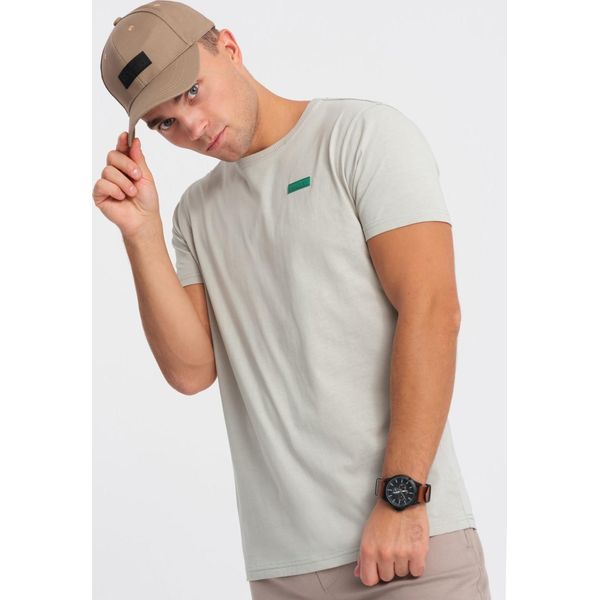 Ombre Clothing T-Shirt Uomo A Maniche Corte Sarrat Grigio Chiaro L-image