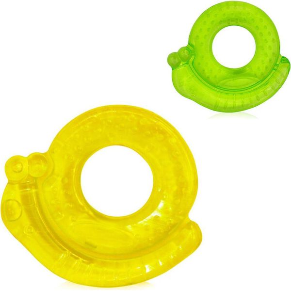 Baby Care Anello Di Dentizione Lumaca Anello Di Raffreddamento Aiuto Alla Dentizione Riempito Con Acqua Da 3 Mesi Giallo-image
