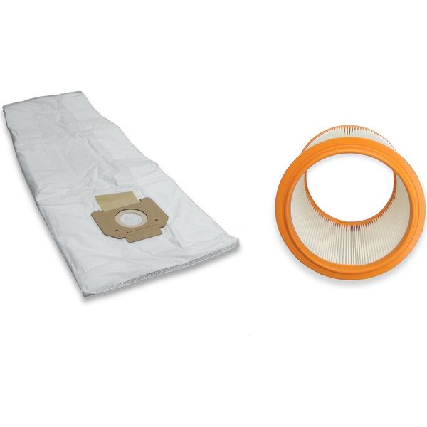 10 Sacchetti + 1 Filtro Lavabile Per Makita 446 446L-image