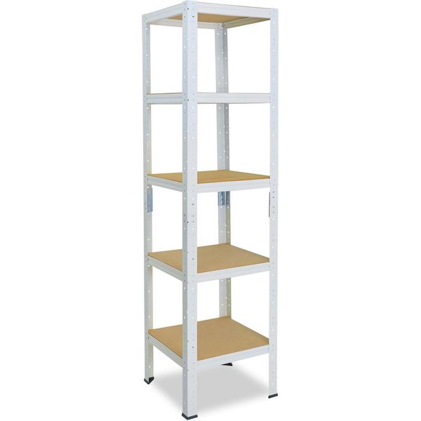 Shelfplaza Home 200X50X50 Cm Scaffale Pesante In Bianco Con 5 Ripiani E 175 Kg Di Portata Per Ripiano-image