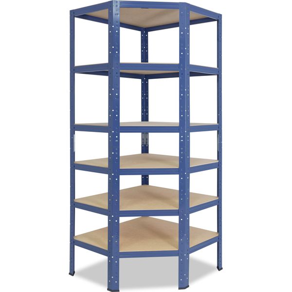 Shelfplaza Home 180X70X45 Cm Scaffale Angolare In Blu Con 6 Ripiani E 145 Kg Di Portata Per Ripiano-image