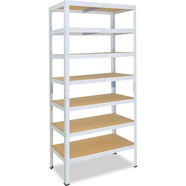Shelfplaza Home 230X60X30 Cm Scaffale Pesante In Bianco Con 7 Ripiani E 125 Kg Di Portata Per Ripiano-image