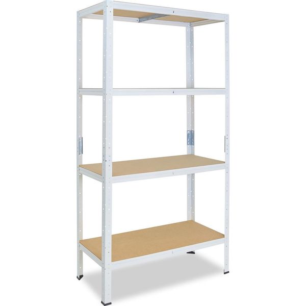 Shelfplaza Home 180X75X40 Cm Scaffale Pesante In Bianco Con 4 Ripiani E 175 Kg Di Portata Per Ripiano-image