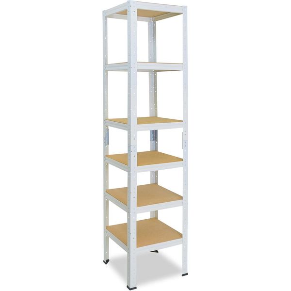 Shelfplaza Home 200X50X50 Cm Scaffale Pesante In Bianco Con 6 Ripiani E 145 Kg Di Portata Per Ripiano-image