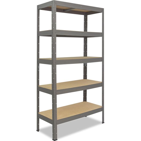 Shelfplaza Pro 200X100X50 Cm Scaffale Pesante In Grigio Con 5 Ripiani E 200 Kg Di Portata Per Ripiano-image