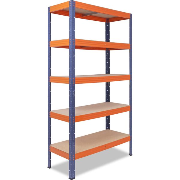 Shelfplaza Pro 200X100X45 Cm Scaffale Pesante In Blu Arancione Con 5 Ripiani E 200 Kg Di Portata Per Ripiano-image
