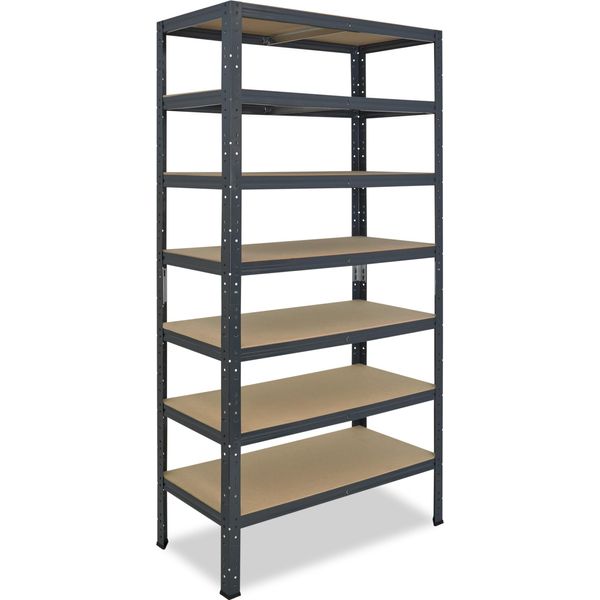 Shelfplaza Home 200X120X30 Cm Scaffale Pesante In Antracite Con 7 Ripiani E 125 Kg Di Portata Per Ripiano-image