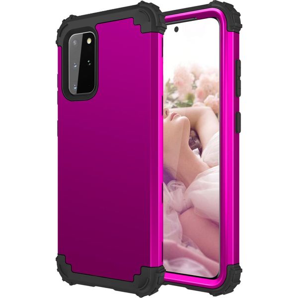 Custodia Per Samsung Galaxy S20 Plus Hybrid 3In1 Pc E Tpu Antiurto, Custodia Resistente Viola-image