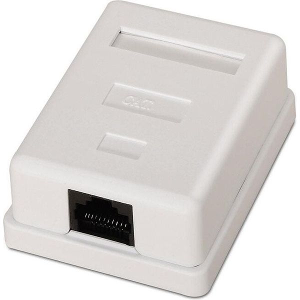 Aisens - Rosetta Di Superficie Rj45 Cat.6 Utp 1 Presa, Bianco-image