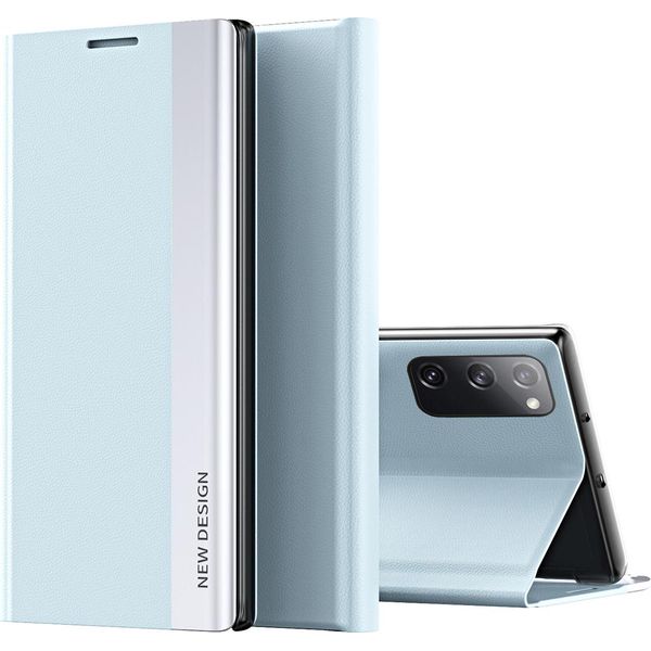 Custodia Galaxy S20 Fe, Custodia Magnetica In Finto Cuoio Con Funzione Stand Per Samsung Galaxy S20 Fe Blu-image