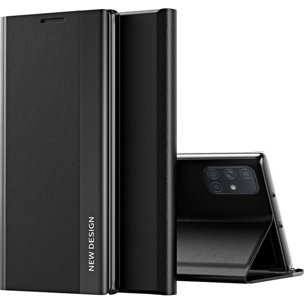 Custodia Galaxy A71, Laimtop Finto Cuoio Magnetic Flip Stand Custodia Per Samsung Galaxy A71 5G / A71 4G Nero-image
