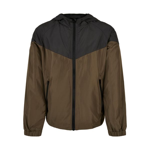 Urban Classics Ragazzi Giacca Tech Windrunner 2-Tone Nero/Darkolive - 158/164-image