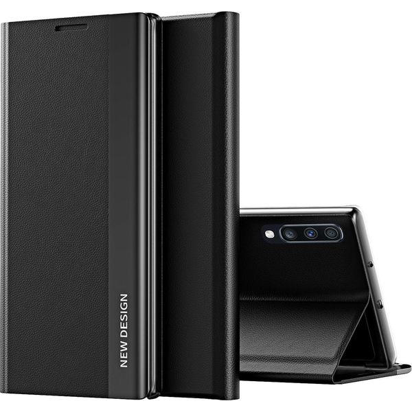 Custodia Galaxy A70S, Laimtop Finto Cuoio Magnetic Flip Stand Custodia Per Samsung Galaxy A70 / A70S Nero-image