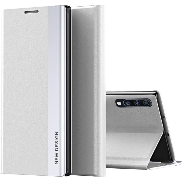 Custodia Galaxy A50S, Laimtop Finto Cuoio Magnetic Flip Stand Custodia Per Samsung Galaxy A50 / A50S / A30S Bianco-image
