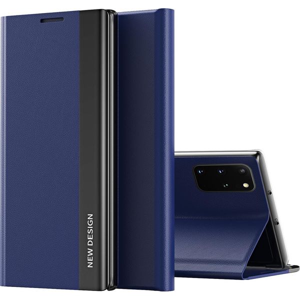 Custodia Galaxy S20 Plus, Custodia Magnetica In Finto Cuoio Con Funzione Stand Per Samsung Galaxy S20 Plus Blu Navy-image