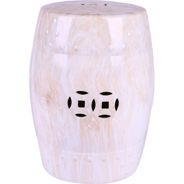 Asianliving Sgabello Da Giardino In Ceramica Porcellana Smaltata Sgabello Cinese Sgabello A Tamburo Sgabello Da Giardino Per Interni/Esterni 246-807-image