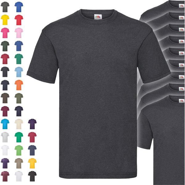 Confezione Da 10 T-Shirt Fruit Of The Loom Valueweight, Colore:Lime, Taglia:L-image