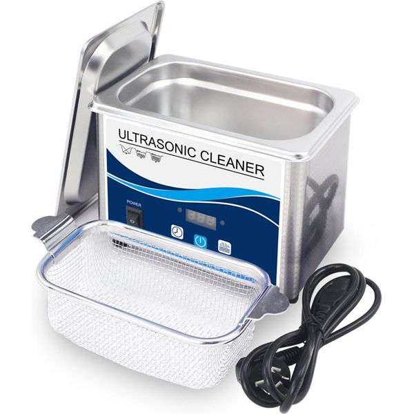 Pulitore Ad Ultrasuoni In Acciaio Inox Da 30W, Funzione Timer A Temperatura Regolabile Pulitore Ad Ultrasuoni Per Gioielli Occhiali Dentiere-image