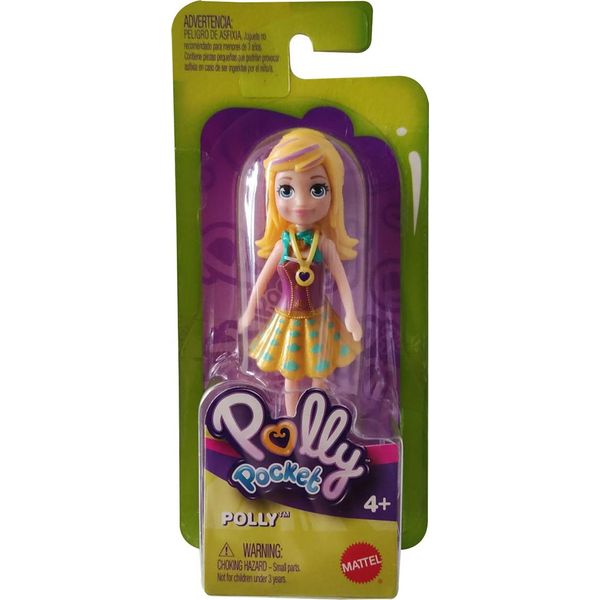 Mattel Polly Pocket GKL31 Bambola Polly In Abito Dorato Con Accessori Verdi-image