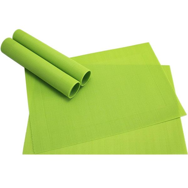 Tovaglietta Borda 4 Pezzi Verde Tovaglietta Verde Chiaro Come Decorazione Della Tavola-image