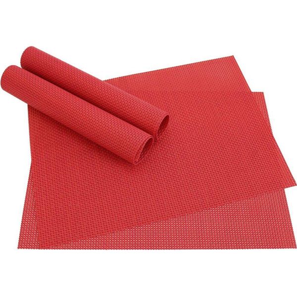 Tovaglietta Elegance Rossa 4 Pezzi Come Decorazione Della Tavola-image