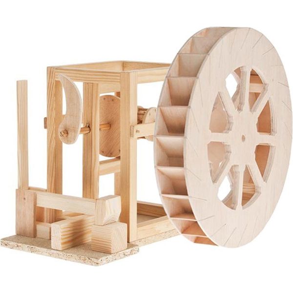 Mulino A Martelli Con Ruota Ad Acqua In Kit Di Legno-image