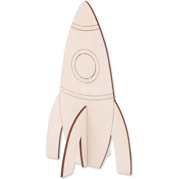 Kit Di Razzi In Legno A Innesto Per Bambini A Partire Da 4 Anni.-image