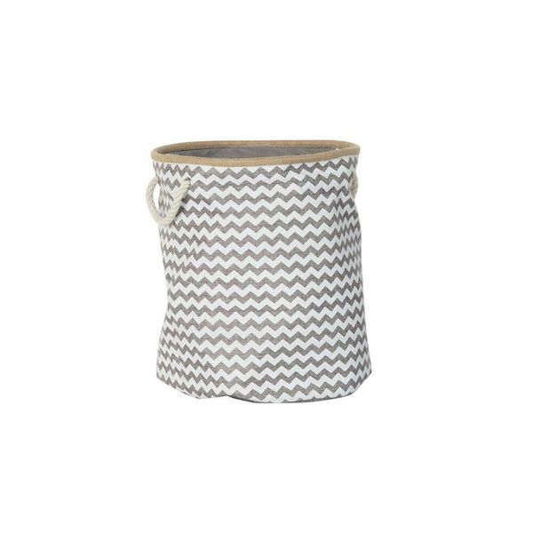Cestino Dkd Home Decor Poliestere Juta Zig-Zag Boho (38 X 38 X 45 Cm)-image