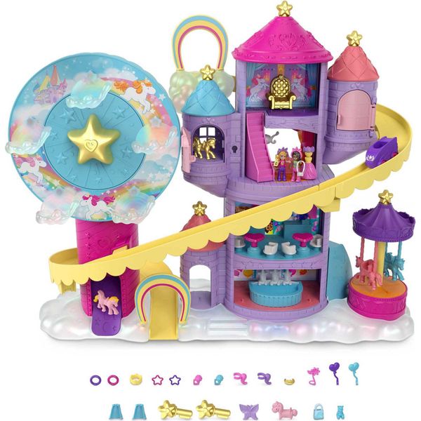 Parco Tematico Polly Pocket Pollyville Rainbow Unicorn Fun-image