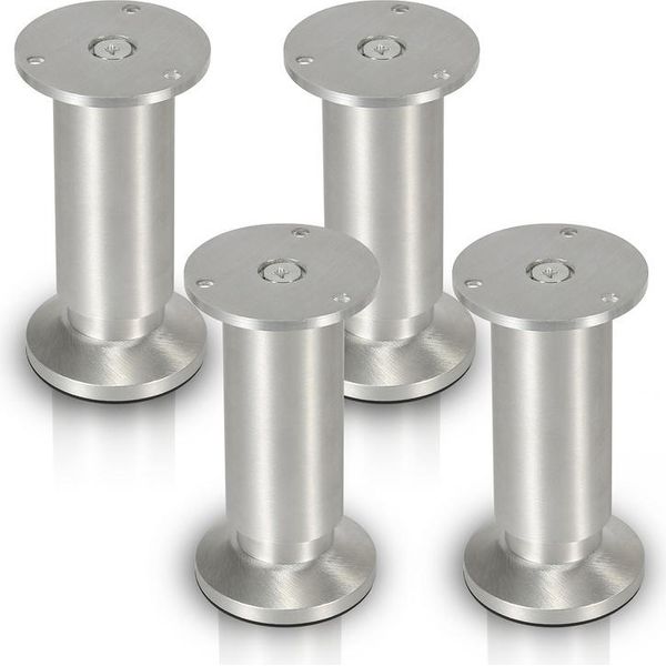 Swanew 4X Piedini Per Mobili Piedini Per Zoccoli Piedini Regolabili Piedini Per Divani Piedini Per Mobili Regolabili In Alluminio 100 Mm-image