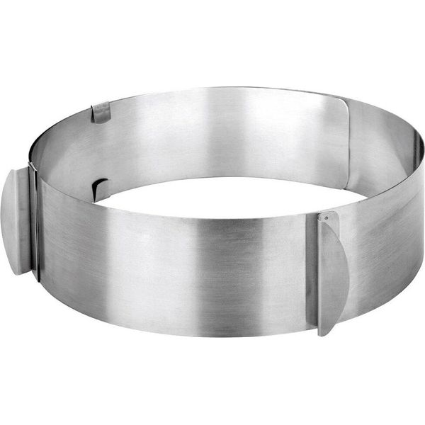 Anello Per Pasticceria Regolabile Ibili, Acciaio Inossidabile, 16-30X5,5 Cm, Argento-image