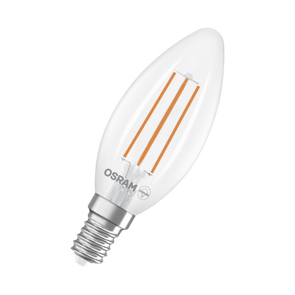 Osram Led Superstar Classic Lampada Led B 40 A Forma Di Mini Candela Classica, Corpo In Vetro Trasparente, 2,2 W, 470 Lm, Attacco E14, Luce Bianca Calda Con 2700 K, Eek A, Diametro 35 Mm, Confezione Da 2 Pz-image