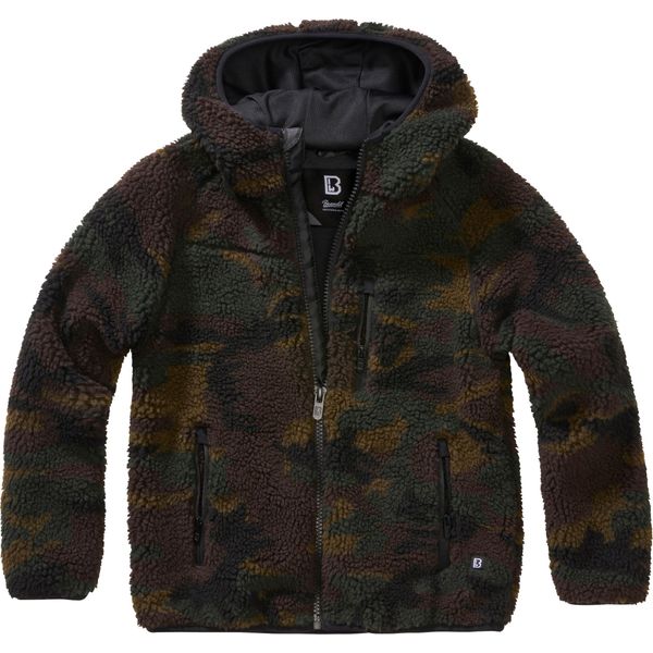 Brandit Kids Teddyfleece Giacca Con Cappuccio Woodland, 170/176-image