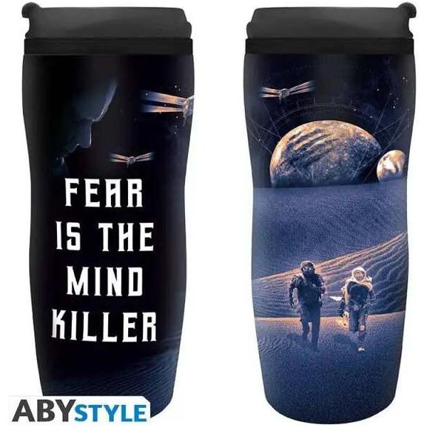 Tazza Termica Abystyle Dune La Paura è Un Killer Mentale, Nero-image